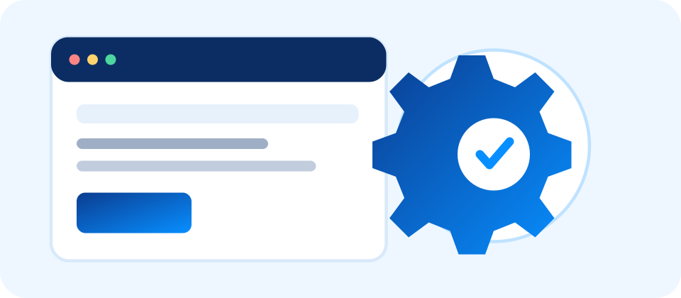 Website maintenance and security illustration